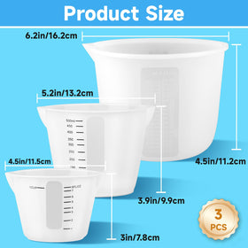 Gartful 500ml silicone cup with OZ/ML scales for accurate pouring.