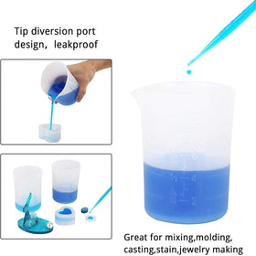 Gartful translucent cups with clear ml oz calibrations for accuracy.