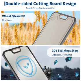 Garvee cutting board with built-in handles for easy transport