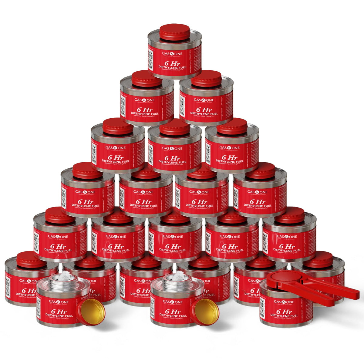 Gas One 6-hour chafing fuel can keeps catering dishes warm for hours