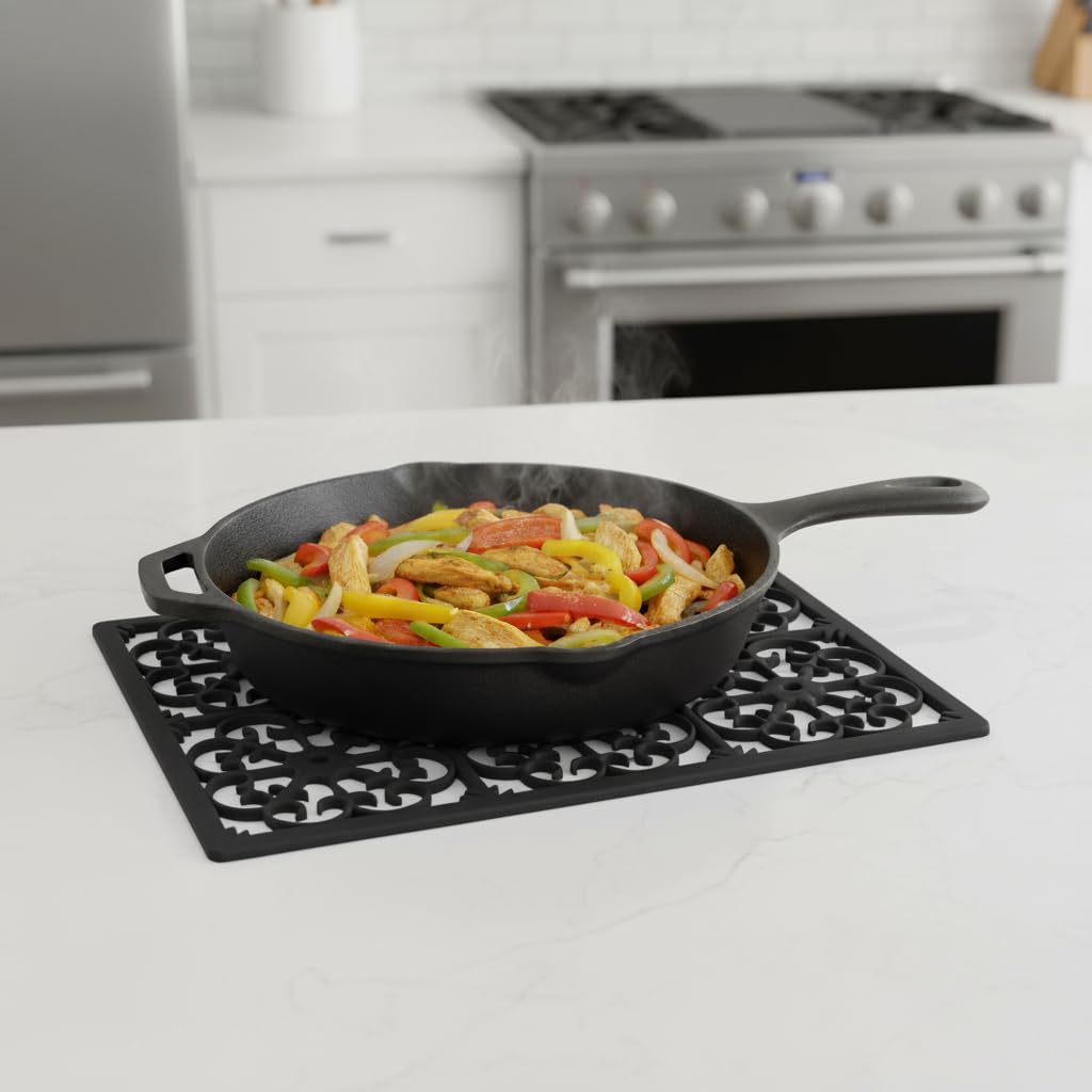 GASARÉ heat-resistant trivet withstands up to 446°F to guard surfaces