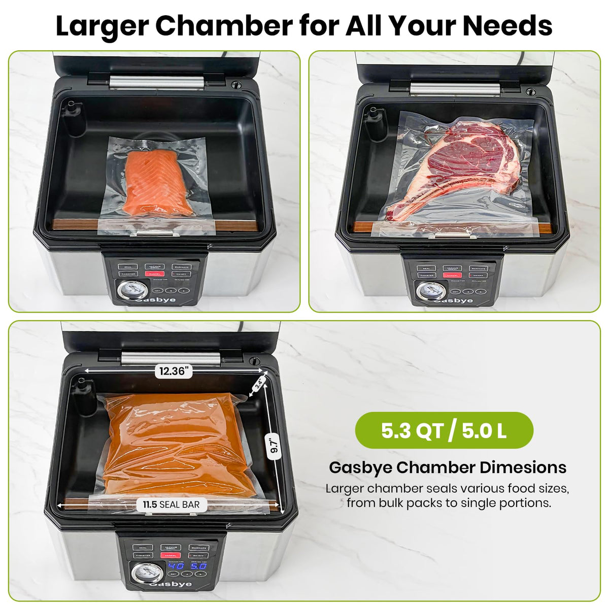 Gasbye includes 30 pre-cut vacuum bags for easy starting sealing.