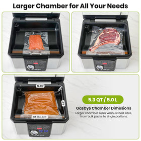 Gasbye includes 30 pre-cut vacuum bags for easy starting sealing.
