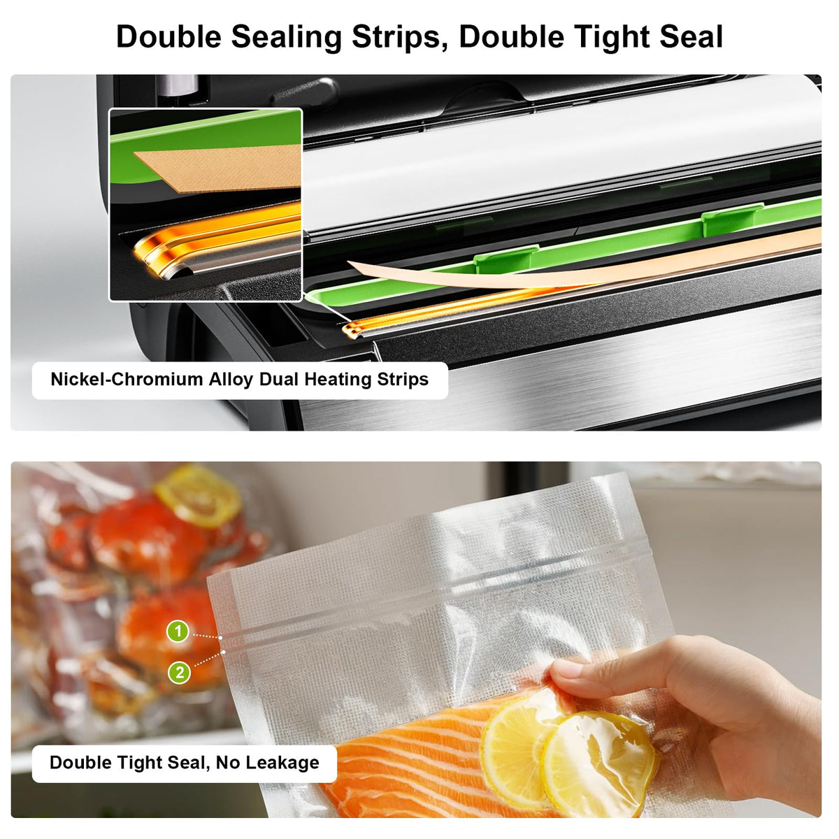 Gasbye built-in bag storage and cutter streamlines prep and reduces waste.