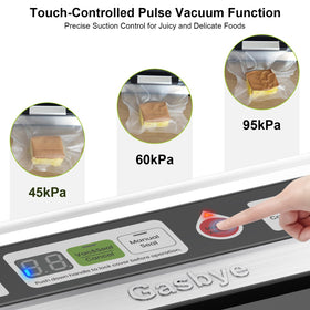 Gasbye removable drip tray keeps surfaces clean during sealing.