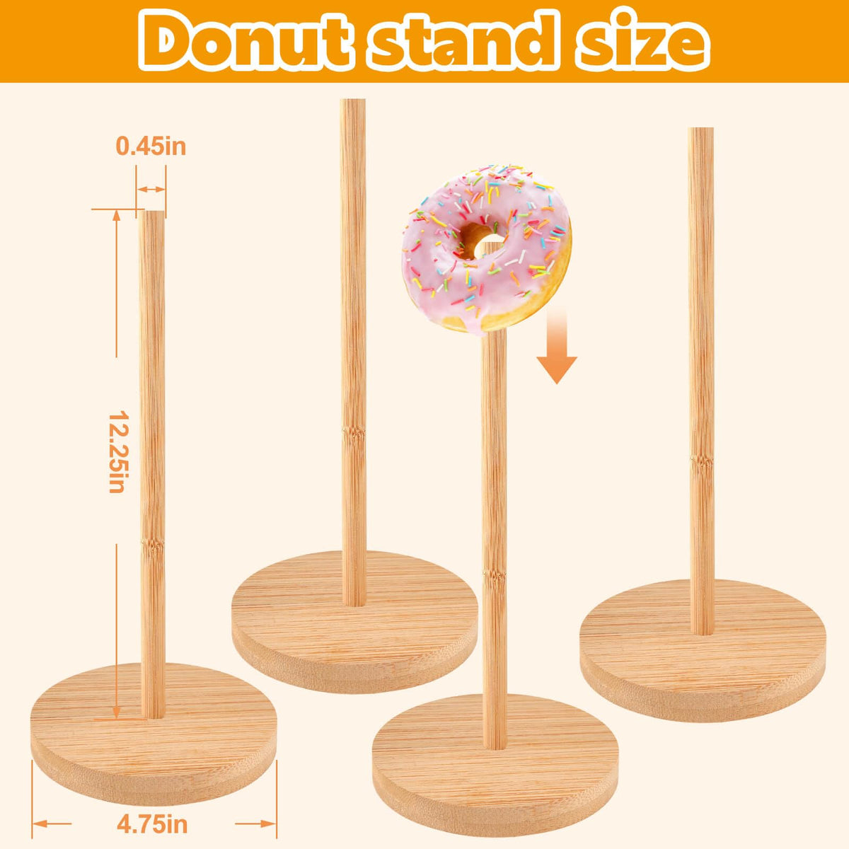 Gasgimos farmhouse donut stand top tier for multi level presentation at events