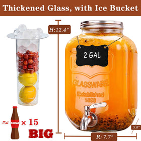 Gasgimos sun tea glass mason jar showing classic style for iced beverages.