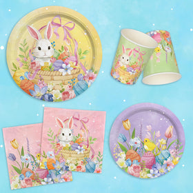 Gatherfun Easter dessert plates pair with treats for delightful dessert service.