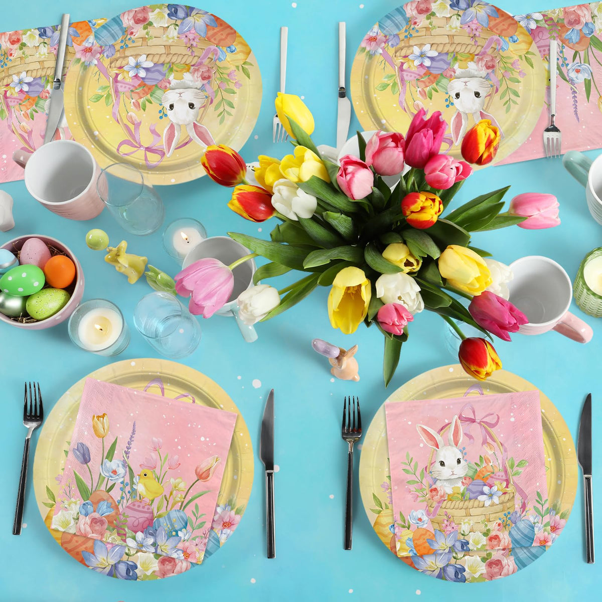Gatherfun Easter napkins add festive print and quick cleanup after meals.