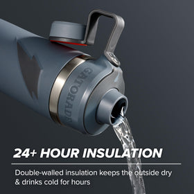 Double-walled insulation keeps drinks cold in the Gatorade Overtime bottle for hours.