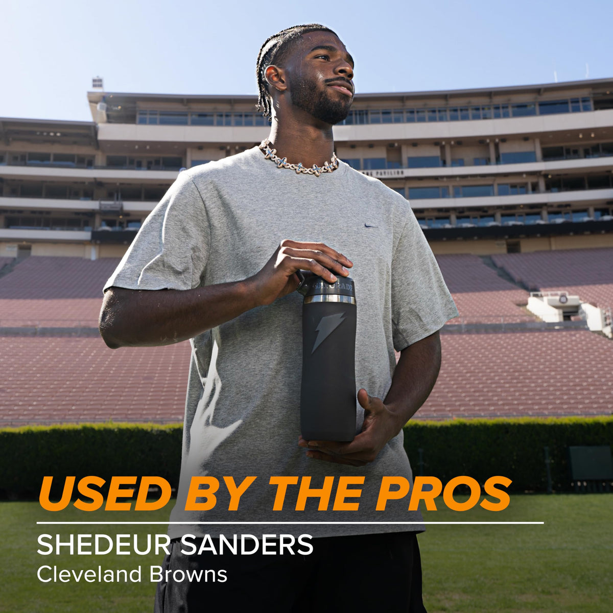 Gatorade Overtime 32oz bottle exterior stays dry in use