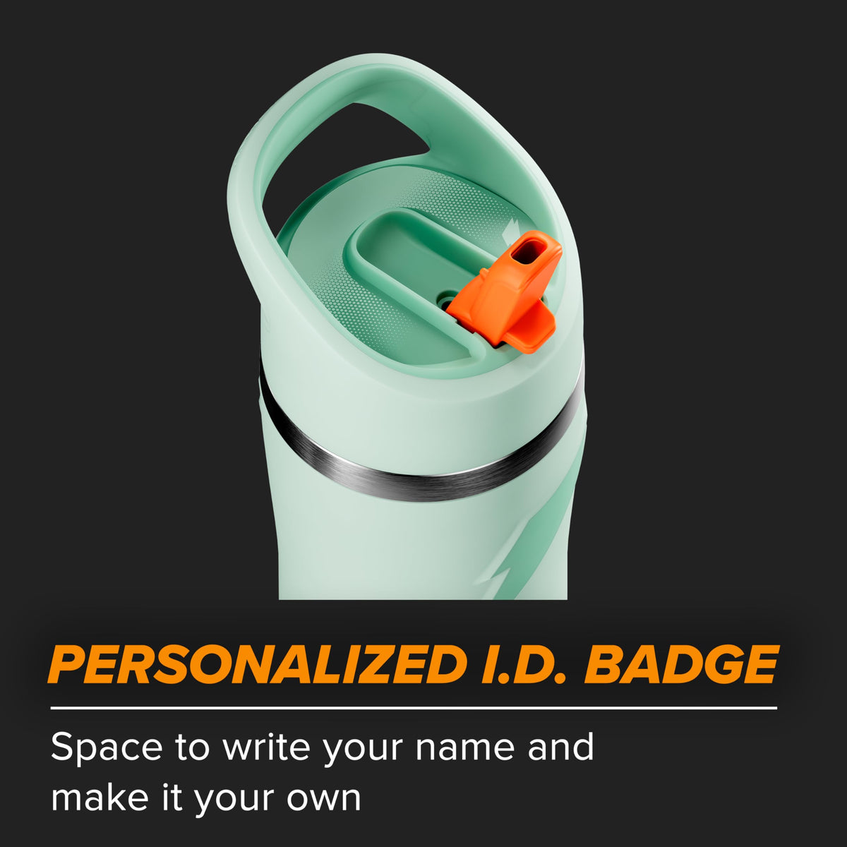 Gatorade Overtime bottle features space to write your name for personalization