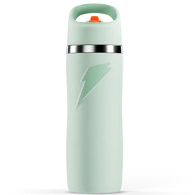 Gatorade Overtime bottle with sage straw cap for easy on-the-go hydration.