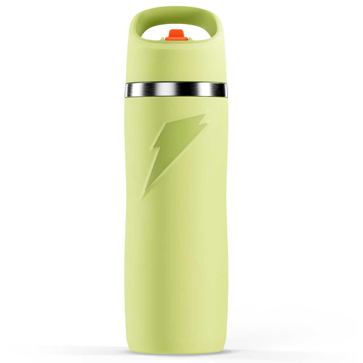 Gatorade Overtime bottle in yellow with straw cap for on-the-go hydration