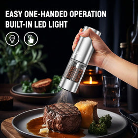 Easy on/off button for convenient grinding