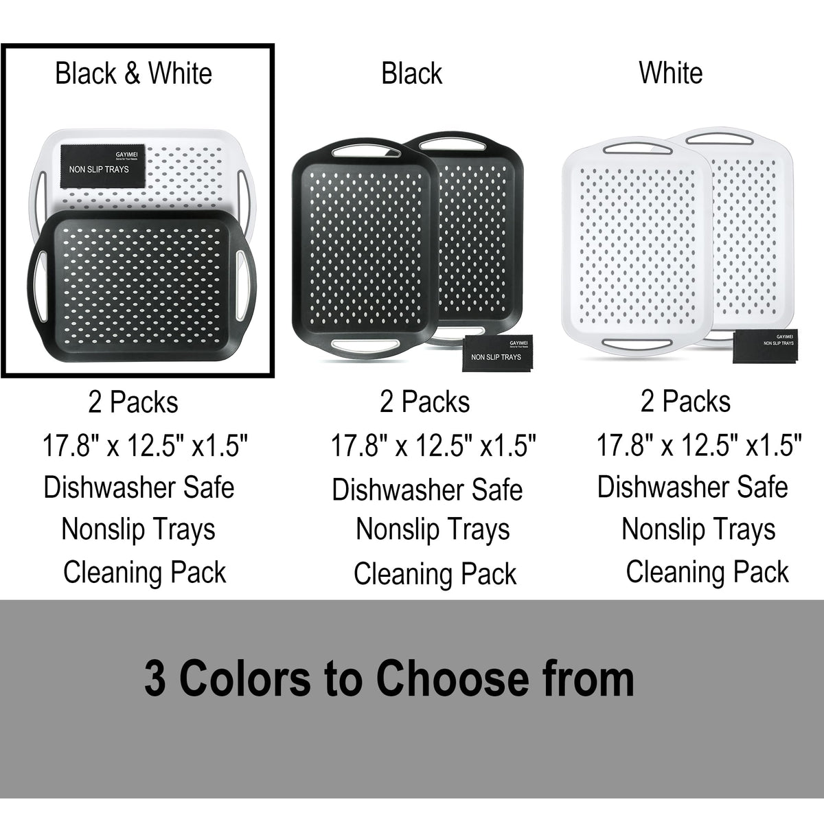 GAYIMEI set of two sturdy trays ideal for sofa, table, or travel use.