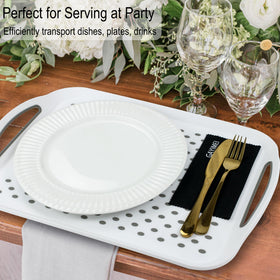 GAYIMEI large rectangular trays measuring 17.8 by 12.5 inches for generous meals.