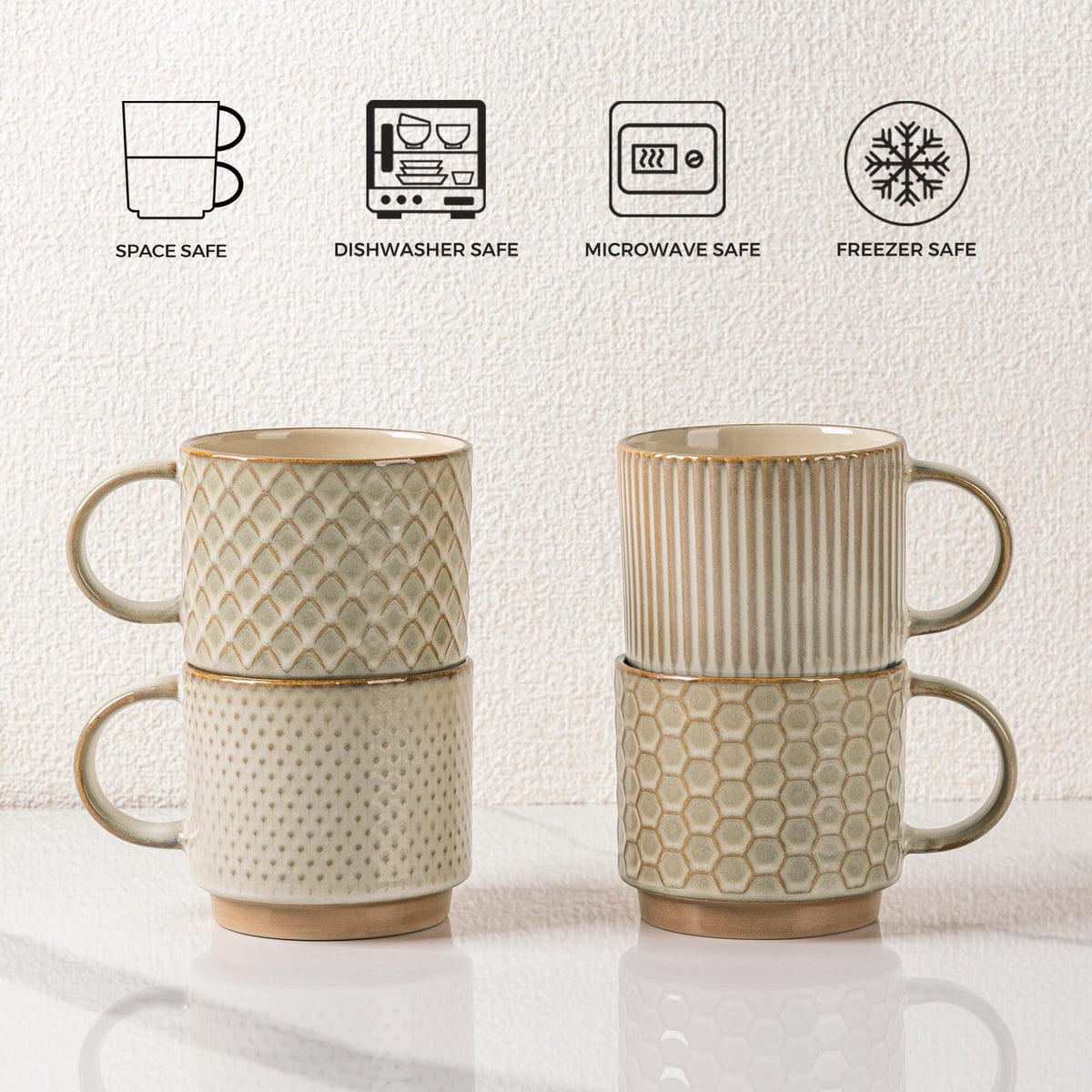 GBhome 12oz mug perfect for lattes cappuccinos and cocoa.