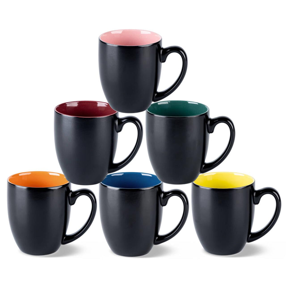 GBhome 16oz mug with matte black handle for daily coffee