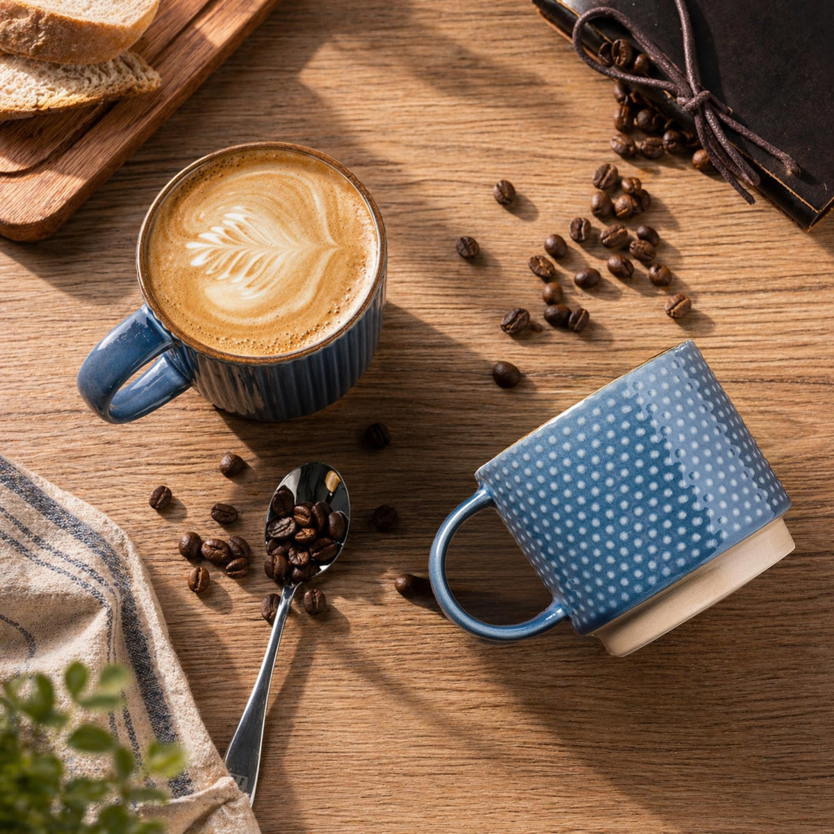 GBHOME ceramic mug set of four ideal for daily coffee, tea, or cocoa