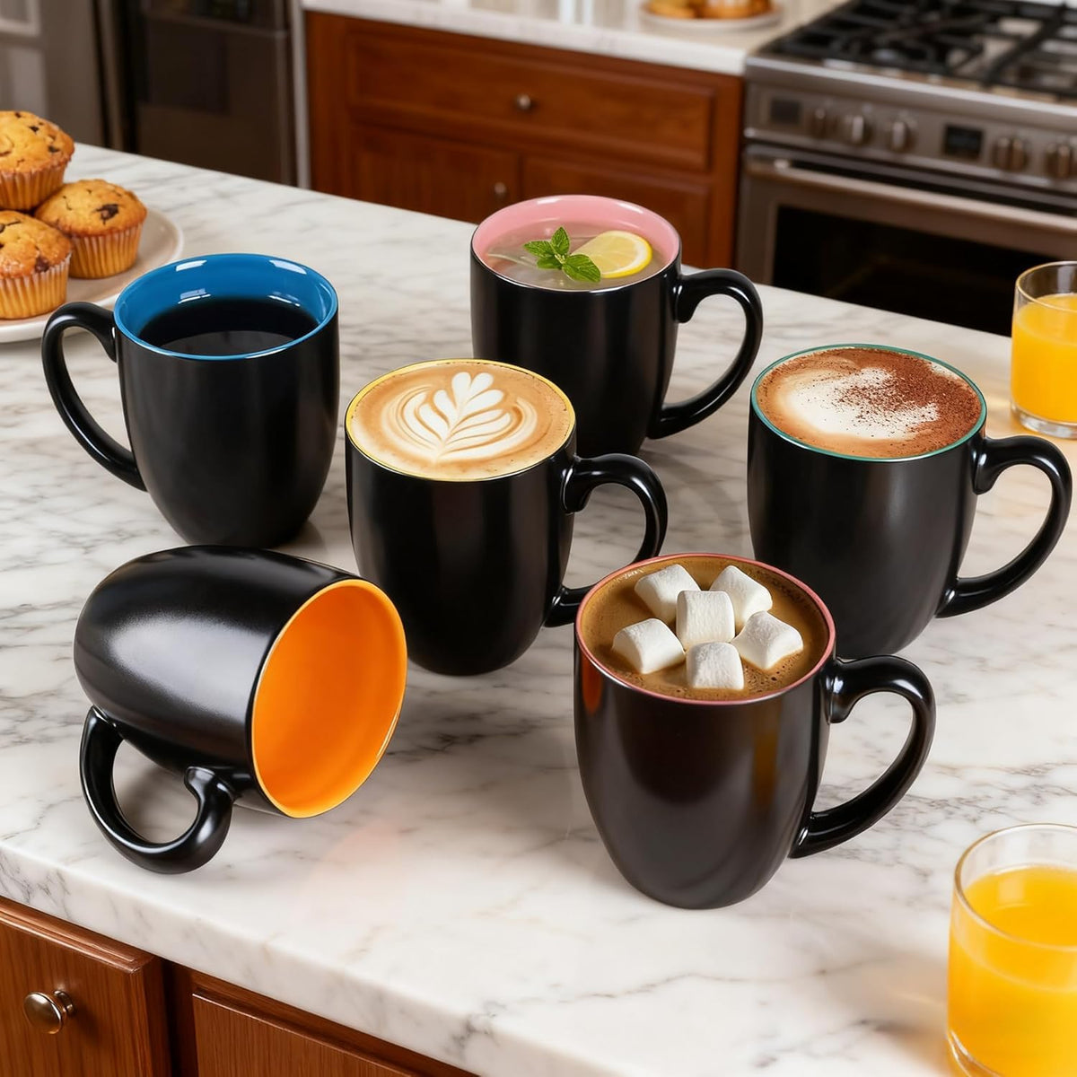 GBhome six-piece mug set suits modern kitchen decor
