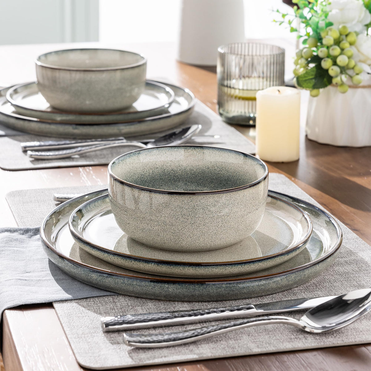 GBHOME Green Wheat scratch-resistant glaze detail demonstrating durability