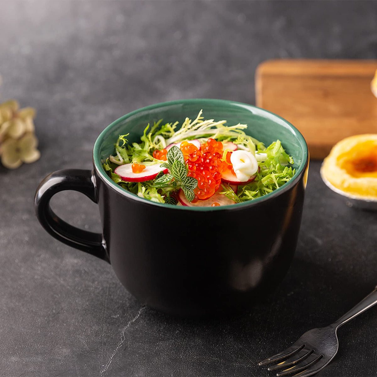 GBhome jumbo mug mouth smooth rim enhances sipping comfort.
