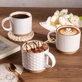 GBHOME mugs neatly stored in a kitchen drawer highlight space-saving stackability.
