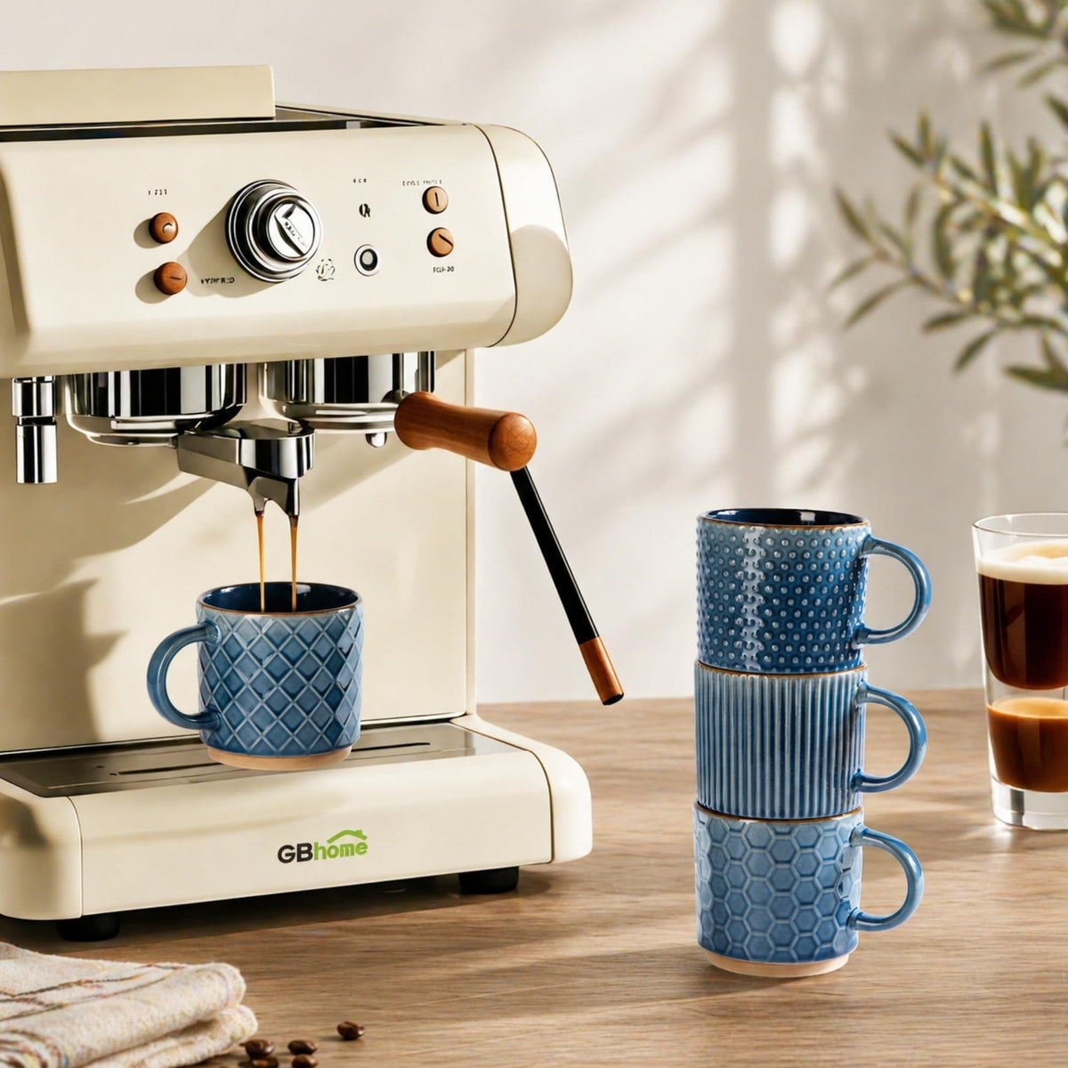 GBHOME stackable design saves kitchen space while adding modern texture