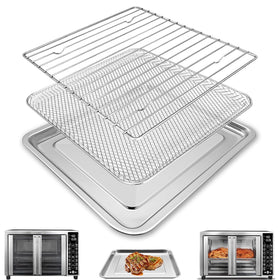 GCQFZ air fryer basket in stainless steel for durable, high-temp cooking