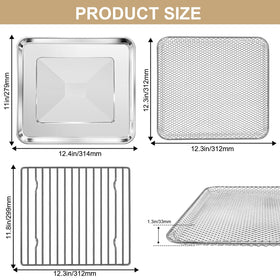 GCQFZ air fryer tray in stainless steel for even heat distribution