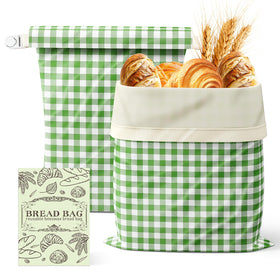 GCTGCT large beeswax bread bags with 13x17 closed buckle seal for freshness.