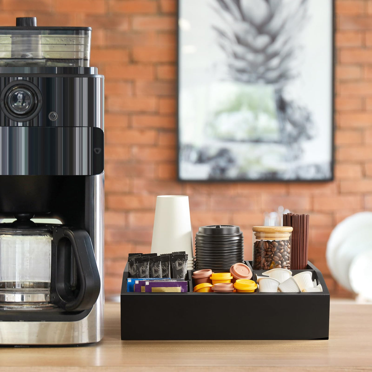 GCWSTJK coffee accessories organizer with removable compartments for easy sorting and access