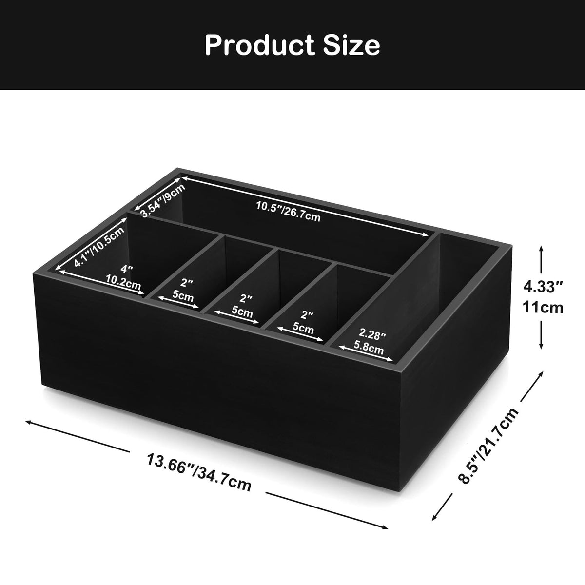 GCWSTJK removable dividers adjust storage to fit your items' shapes.