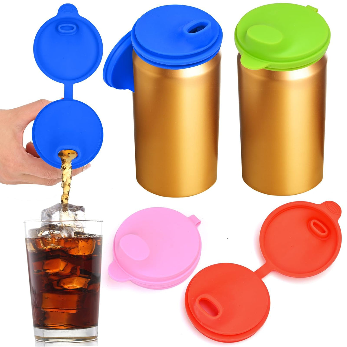 Gdabuzz silicone soda can lid leakproof keeps beverages secure and fresh for travel.