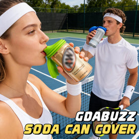 Gdabuzz soda can lid with drink spout makes sipping easy on the go.