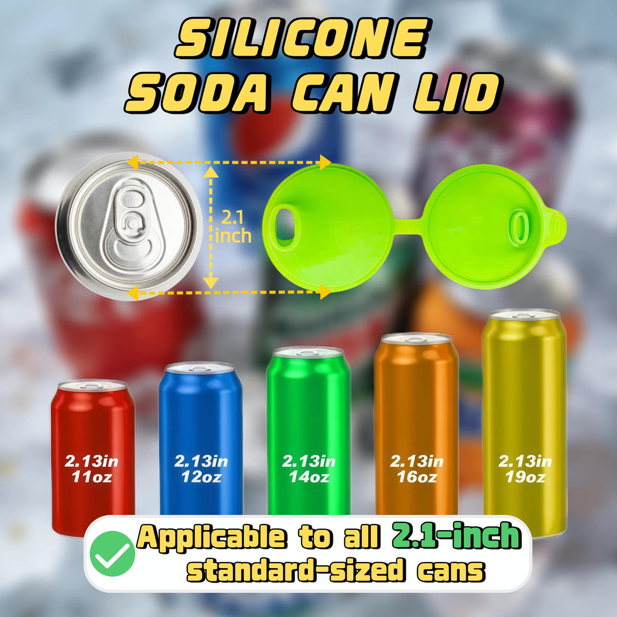 Gdabuzz soda can lid wide compatibility fits 2.1 inch cans for many drinks.