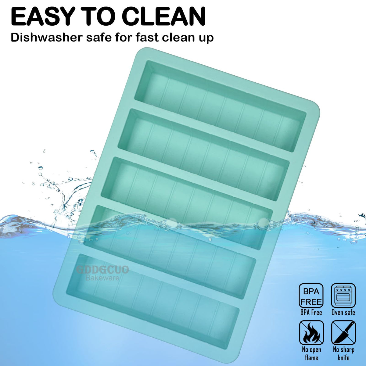 GDDGCUO silicone mold with stainless steel frame for sturdy, easy release.