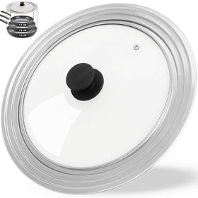 GDDGCUO universal lid on a large 11–13 inch pot showing versatile fit for cookware
