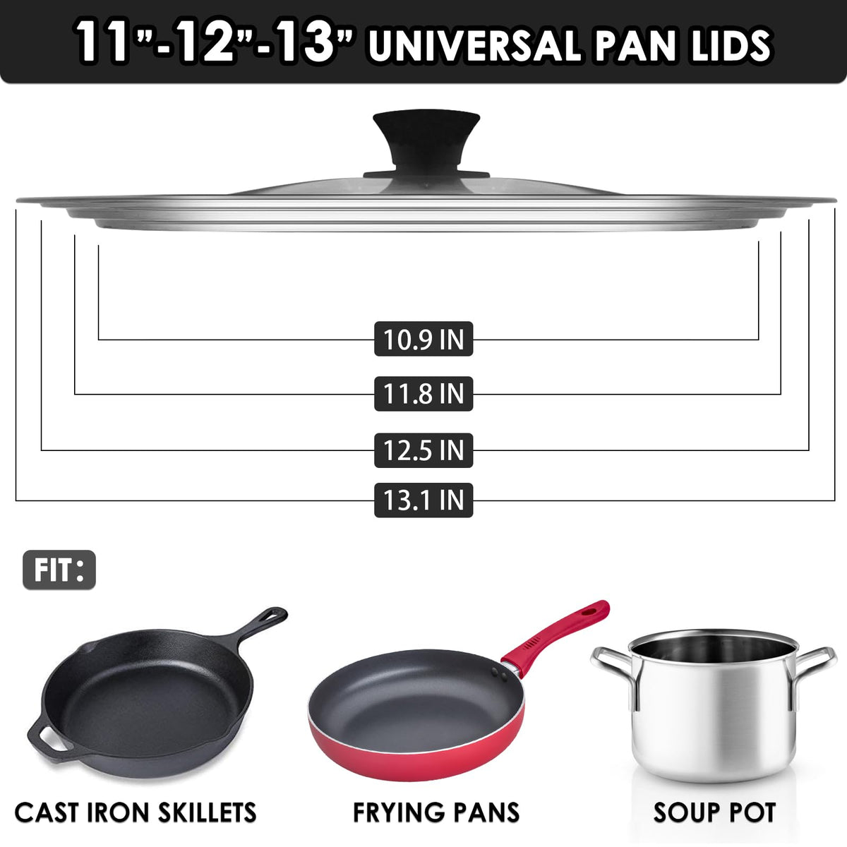 GDDGCUO universal lid in dishwasher-safe posture for quick cleaning