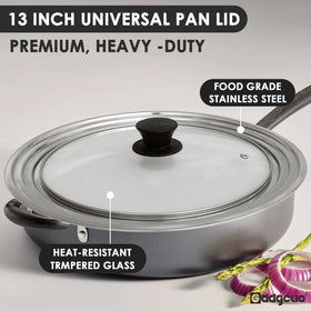 GDDGCUO universal lid with clear glass view to monitor simmering without lifting