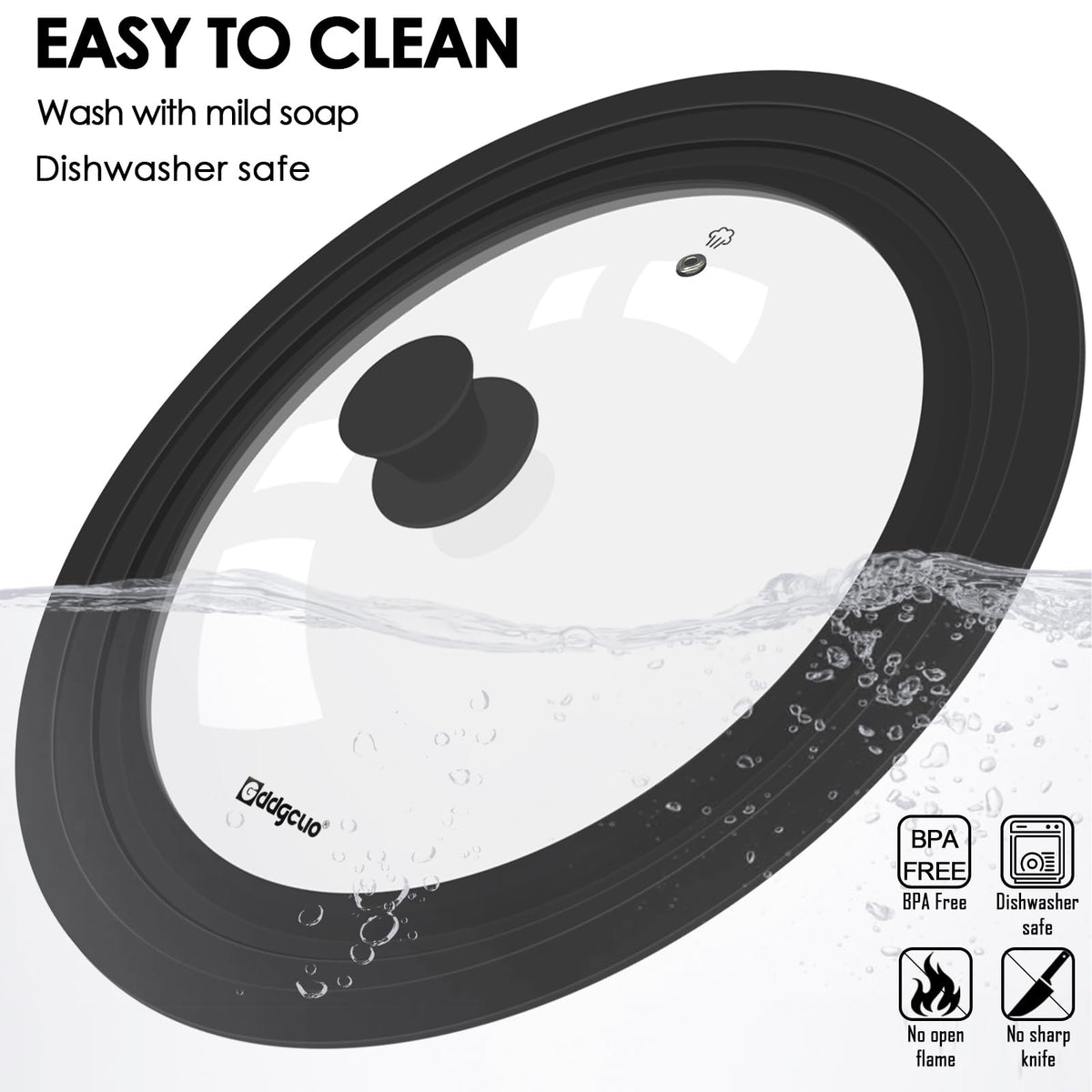 GDDGCUO lid is dishwasher safe for quick cleanup.