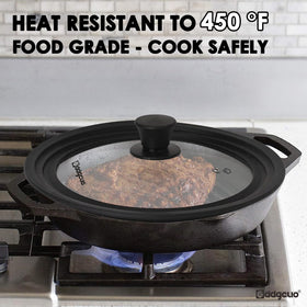 GDDGCUO universal pan lid dishwasher-safe for quick cleanup.