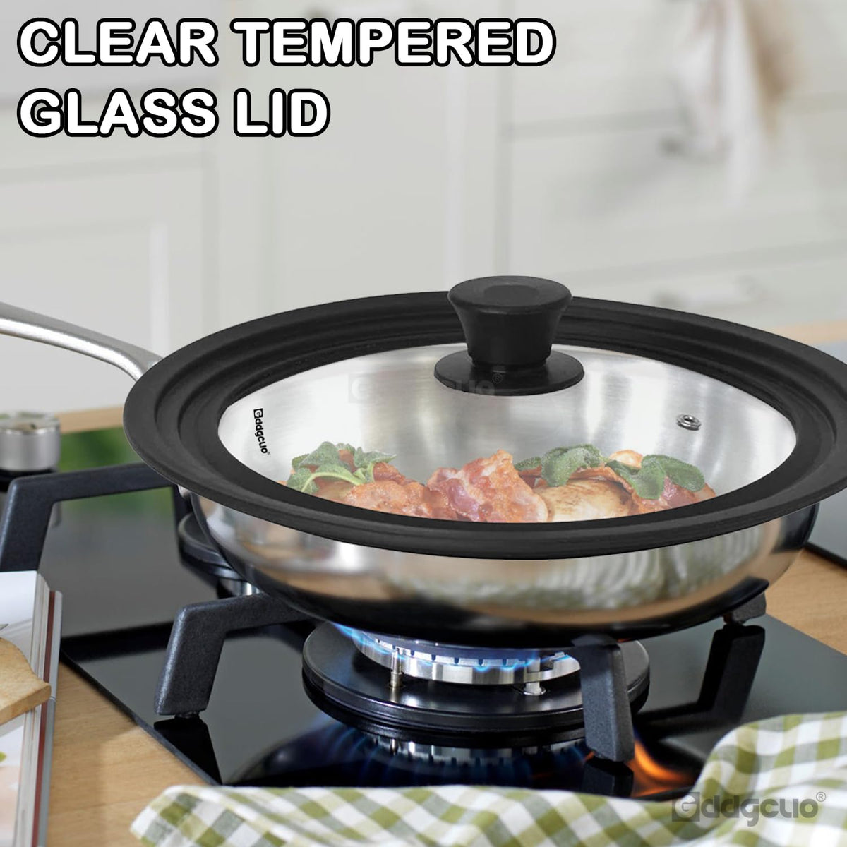 GDDGCUO lid helps keep the kitchen organized and clutter-free.