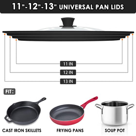 GDDGCUO lid with silicone handle provides a safe, comfortable grip.