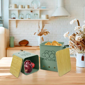 Gdfjiy garlic bin included with onions and potatoes storage
