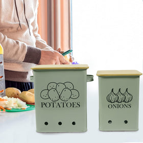 Gdfjiy green-toned storage tins complementing kitchen style