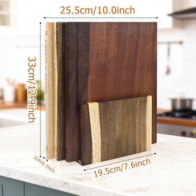 GDGJWL Acacia wood grain close-up showing durable, knife-scar resistant surface.