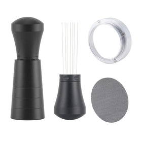 GdHaHSP espresso tools kit dosing funnel in action for precise coffee dosing
