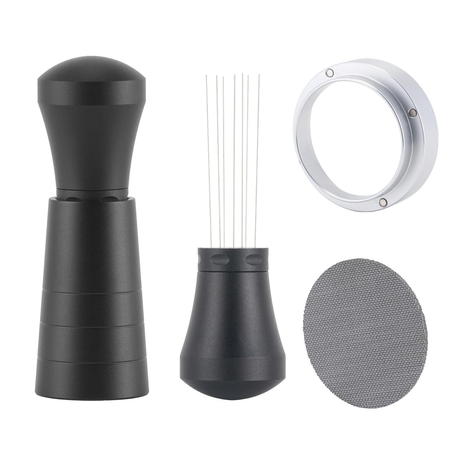 GdHaHSP espresso tools kit dosing funnel in action for precise coffee dosing